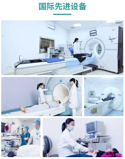 Supplied collage of imaging and examination equipment with clinical staff